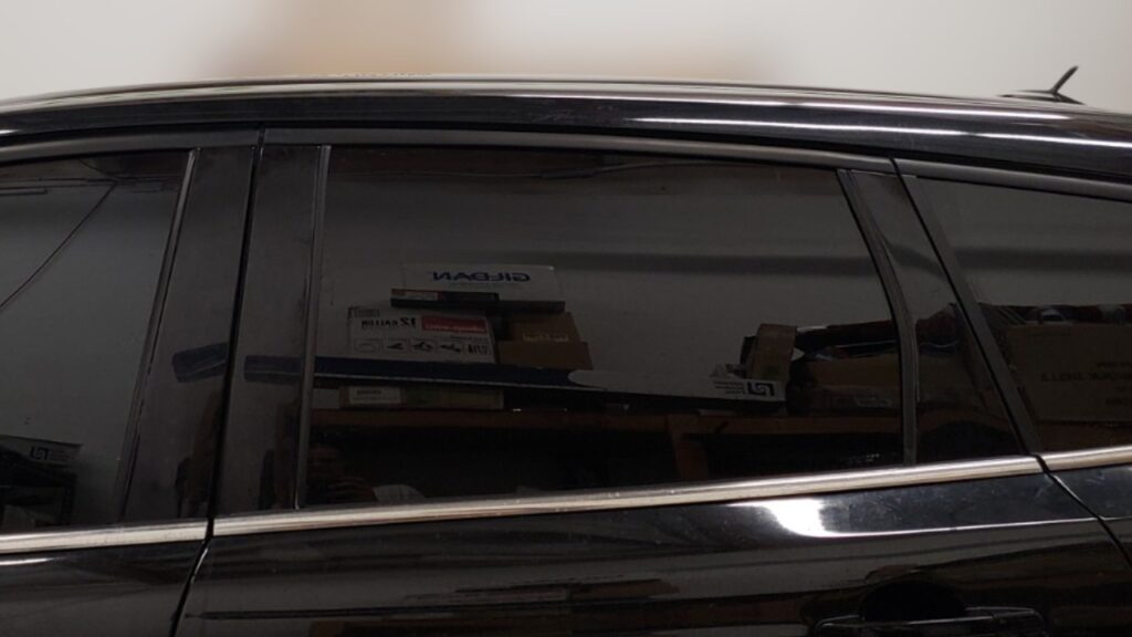 Automotive Window Tinting sleek black dark window film.